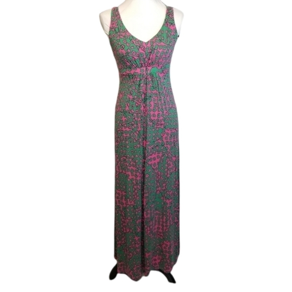 Boden Dresses & Skirts - Boden pink green floral sleeveless maxi dress
